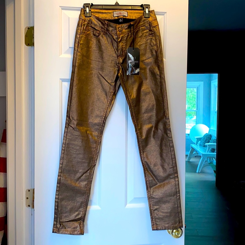 Metallic Copper Jeans  NWT  Size 5